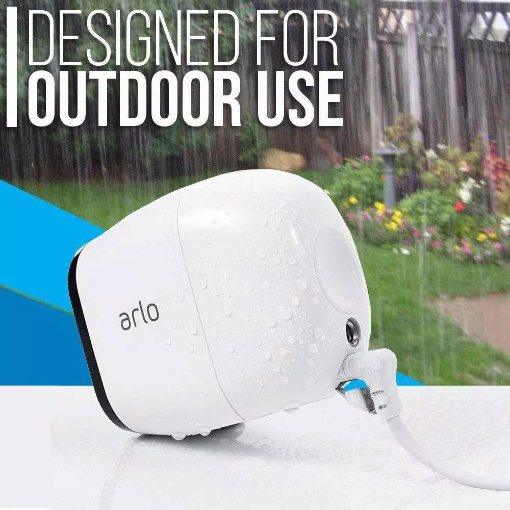 Wasserstein Weatherproof Quick Charge 3.0 Power Adapter for Arlo Pro, Pro 2 & Go (16 ft, 2-Pack, White)