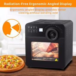 Boyel Living 15 Qt. Black Stainless Steel 16-in-1 Digital Air Fryer Oven with Rotisserie and Dehydrator, 1700W thumbnail 2