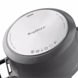 BergHOFF GEM Stay Cool 3.5 qt. Cast Aluminum Nonstick Saute Pan with Glass Lid, Gray thumbnail 2