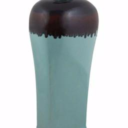 Benjara Blue Ceramic Kitchen Canister Jar with Lid thumbnail 3