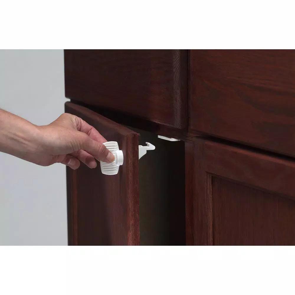 KidCo Adhesive Mount Magnetic Child Safety Lock and Key Set - White