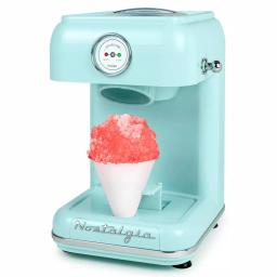 Nostalgia 30W Aqua Blue Retro Snow Cone Maker with Stainless Steel Blades thumbnail 3