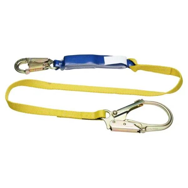 Werner Upgear 6 ft. DeCoil Single Leg Lanyard with DCELL Shock Pack and Rebar Hook