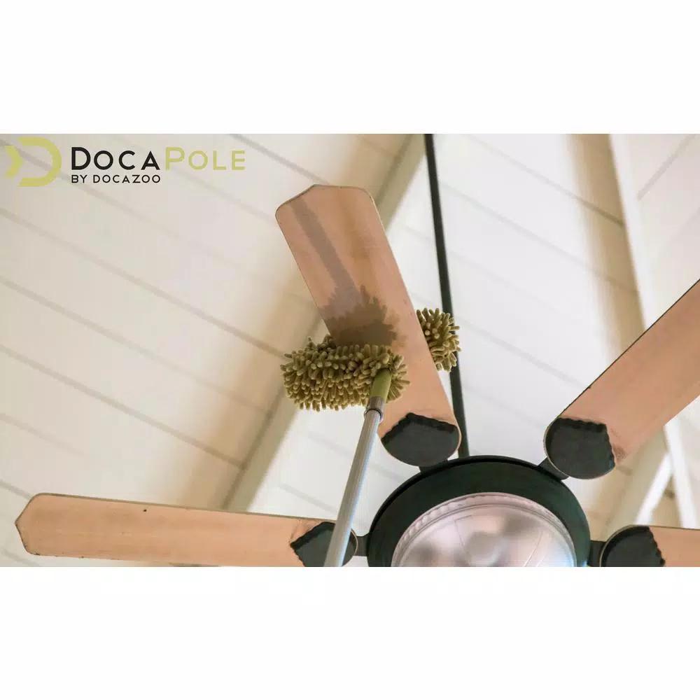 DocaPole 6-24 ft. Telescopic Extension Pole with Flexible Microfiber Ceiling Fan Duster Kit