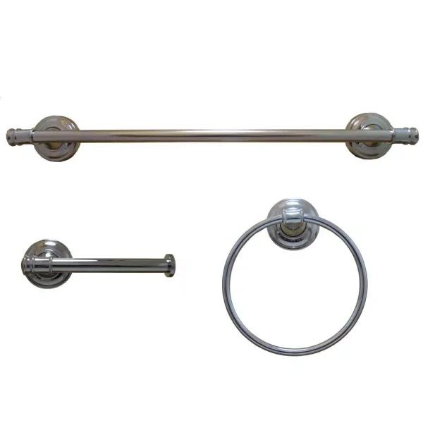 ARISTA Edgerton Collection 3-Piece Chrome Bathroom Hardware Set