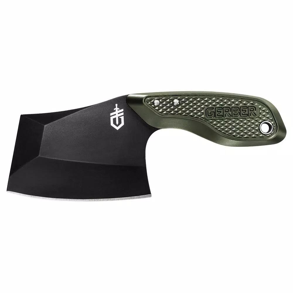 Gerber Tri-Tip Mini Cleaver 3 in. Fixed Blade Knife with Multi-Mount Sheath