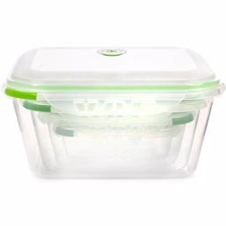 Ozeri INSTAVAC Green Earth 8-Piece Food Storage Container Set with Vacuum Seal and Locking Lids thumbnail 1