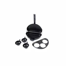 Fox Run Non-Stick Carbon Steel Omelette Pan and Egg Poacher Set, 3-Cup Insert thumbnail 3