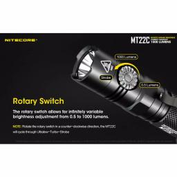 NITECORE MT22C Multitask Series Tactical LED Flashlight, 1000 Lumens, USB Rechargeable thumbnail 4