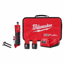 Milwaukee M12 FUEL 1/4 in. Brushless Cordless Straight Die Grinder Kit with Two 2.0 Ah Batteries thumbnail 1