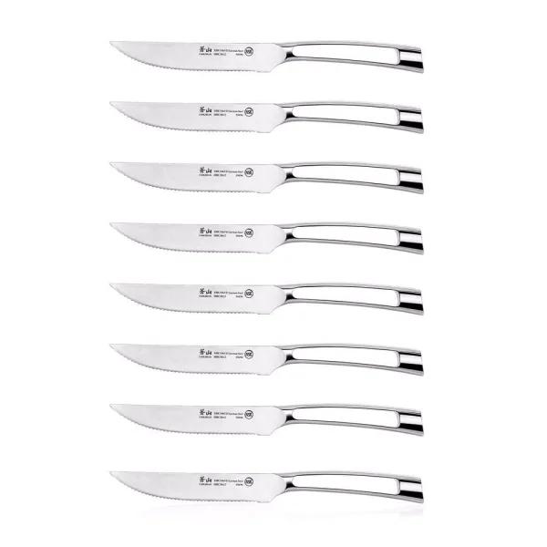 Cangshan N1 Series 5 in. Steak Knife Set with Acacia Wood Block, 9-Piece Set