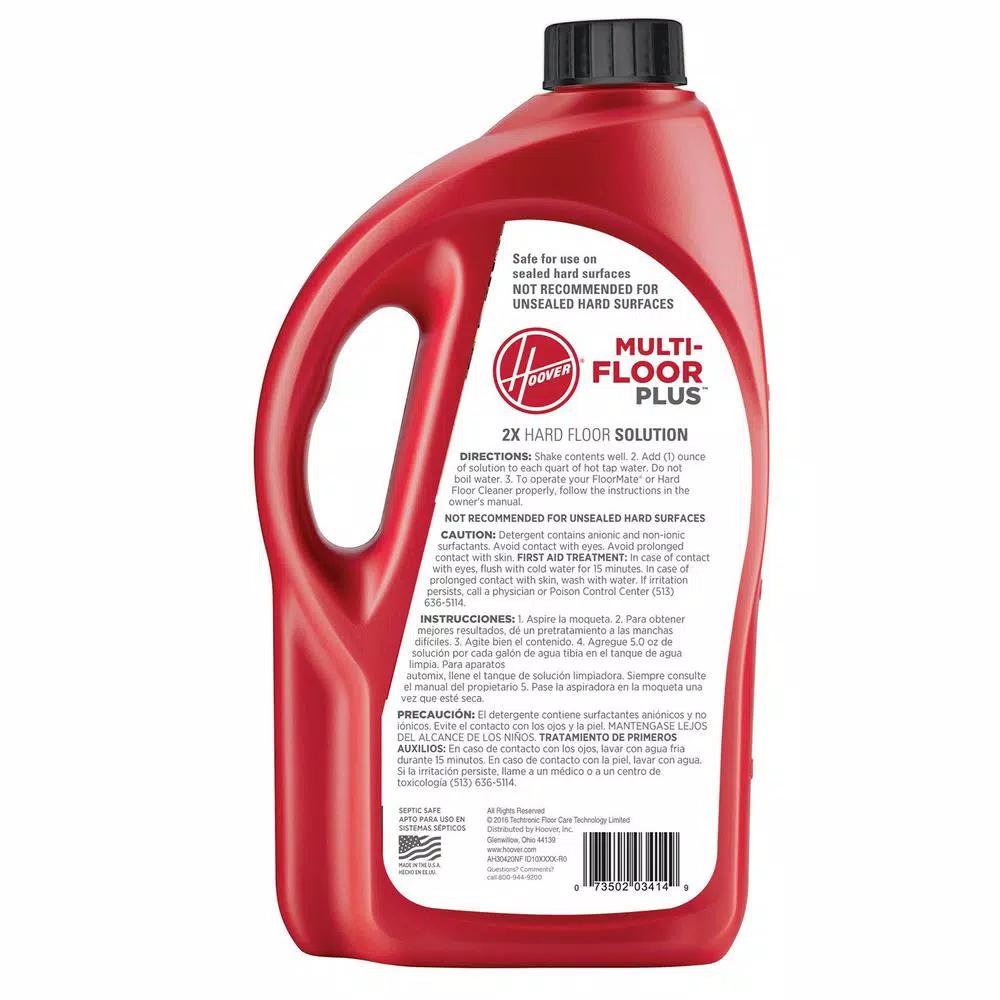 HOOVER 2X Multi-Floor Plus Hard Floor Cleaning Solution, 64 oz. - Fresh Linen Scent