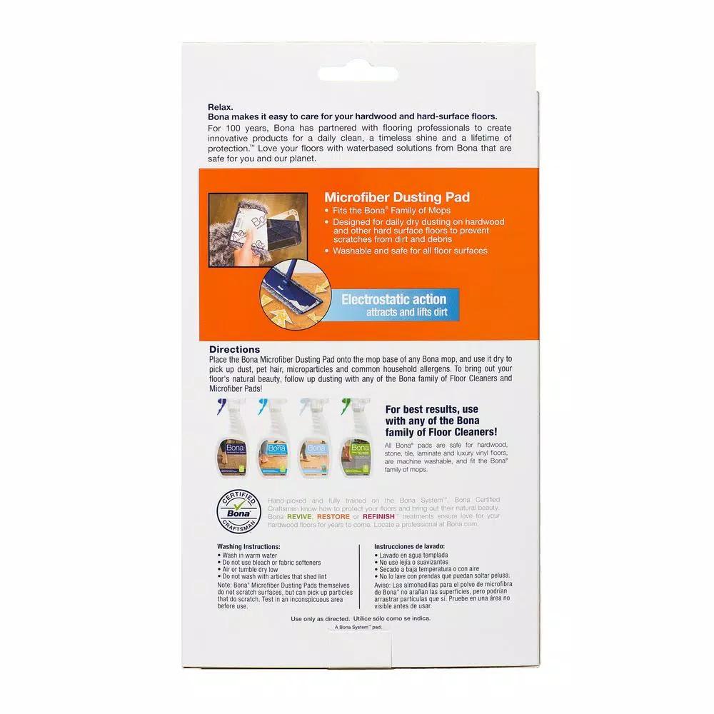 Bona Microfiber Dusting Pad for Hardwood, Stone, Tile, and Laminate Floors