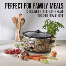 Weston Realtree Edge 5 Qt. Camouflage Slow Cooker with Lid Latch Strap thumbnail 4