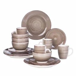 vancasso Bella 16-Piece Porcelain Dinnerware Set, Vintage Creme Beige Service for 4 thumbnail 1