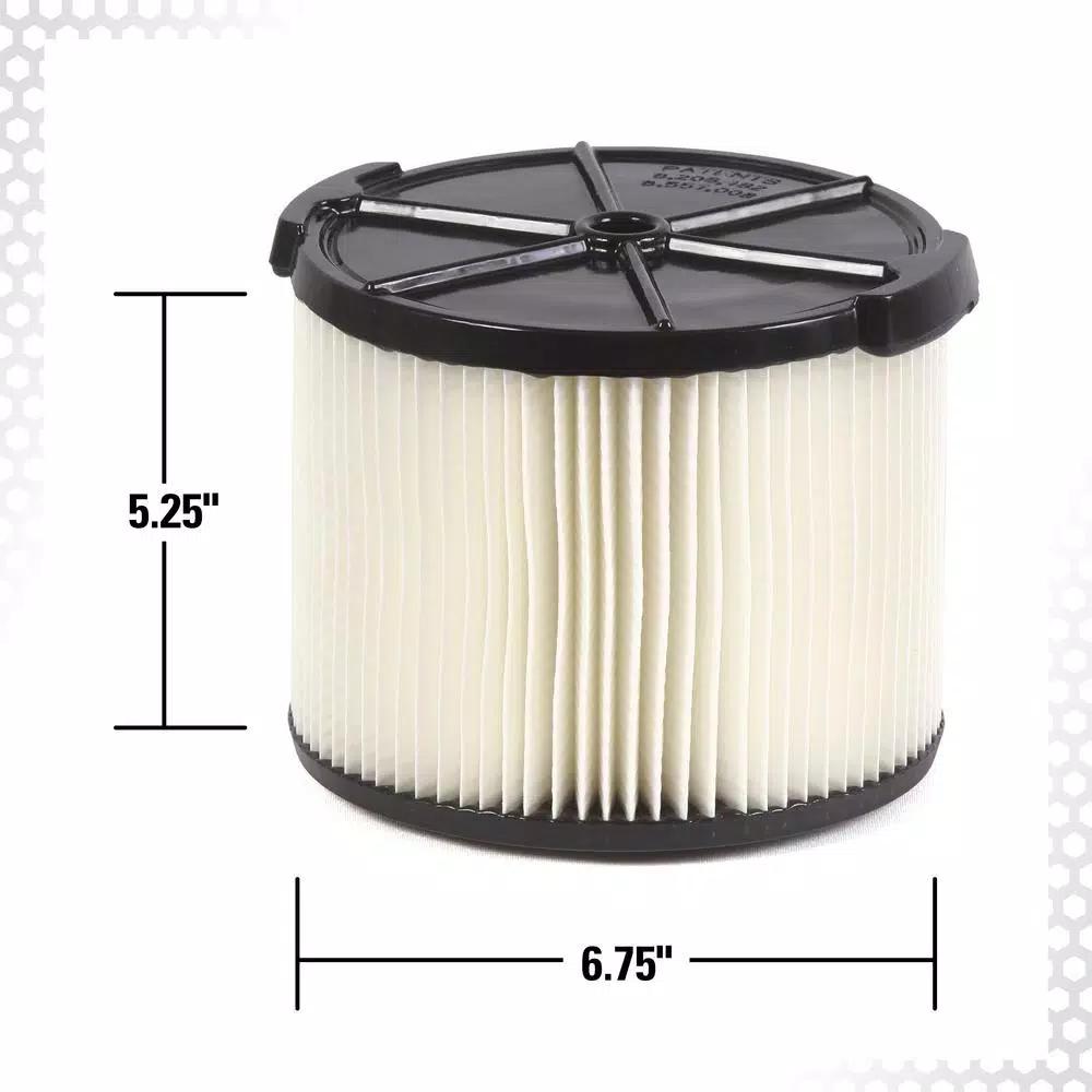 RIDGID Replacement Filter Set: VF3400 Pleated Paper & VF3700 Foam Filter for 3 to 4.5 Gal. Wet/Dry Vacuums