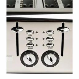 Haden Cotswold 4-Slice Wide Slot Retro Toaster, 1500W, Putty thumbnail 4