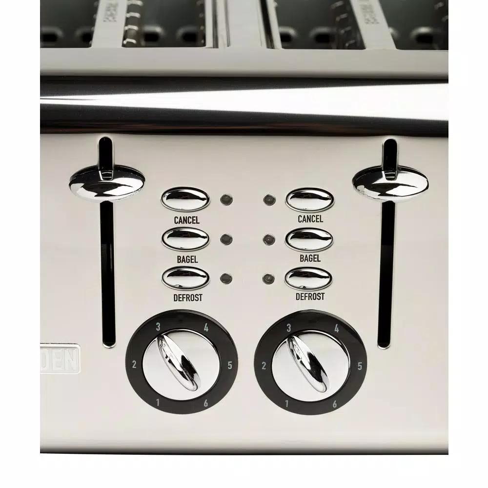 Haden Cotswold 4-Slice Wide Slot Retro Toaster, 1500W, Putty