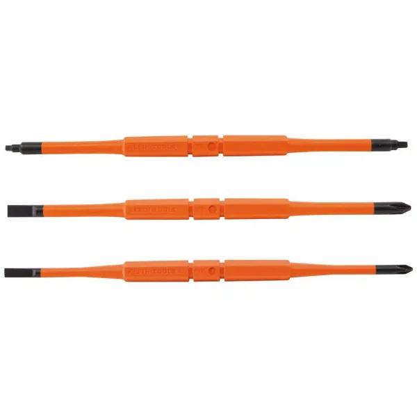 Klein Tools Insulated Double-End Interchangeable Screwdriver Blades, 3-Pack