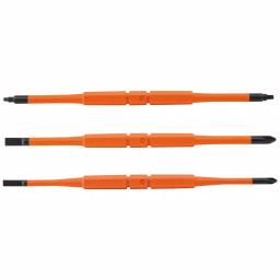 Klein Tools Insulated Double-End Interchangeable Screwdriver Blades, 3-Pack thumbnail 1