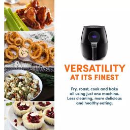Maximatic Elite Gourmet 5.3 Qt. Digital Air Fryer, 1350W Oil-Free Multi-Cooker, Black thumbnail 7