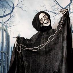 Haunted Hill Farm 5 ft. Talking Animatronic Skeleton Halloween Prop thumbnail 4