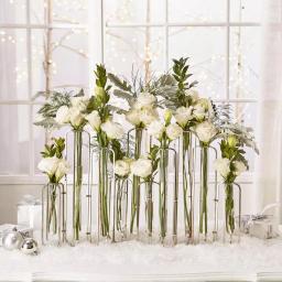 Two's Company Lavoisier Gold Stainless Steel and Glass Hinged Flower Vases, Set of 10 thumbnail 5