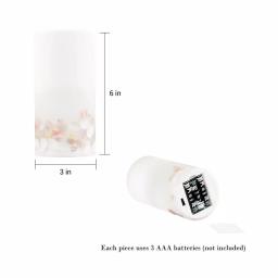 Lavish Home Seashell LED Flameless Candle Set of 2 - Real Wax Coastal Decor thumbnail 2