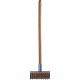 Carlisle Flatwire Oven and Grill Brush with Scraper and Wood Handle thumbnail 4