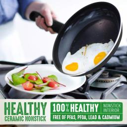 GreenLife Diamond 12 in. Aluminum Ceramic Nonstick Frying Pan, Black thumbnail 3