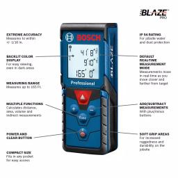 Bosch BLAZE Pro GLM165-40 165 ft. Laser Distance Measure thumbnail 2