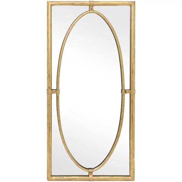 StyleWell Medium Rectangle Gold Antiqued Classic Accent Mirror, 14 in. x 29.9 in.