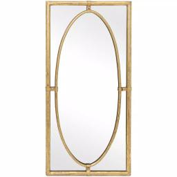 StyleWell Medium Rectangle Gold Antiqued Classic Accent Mirror, 14 in. x 29.9 in. thumbnail 1
