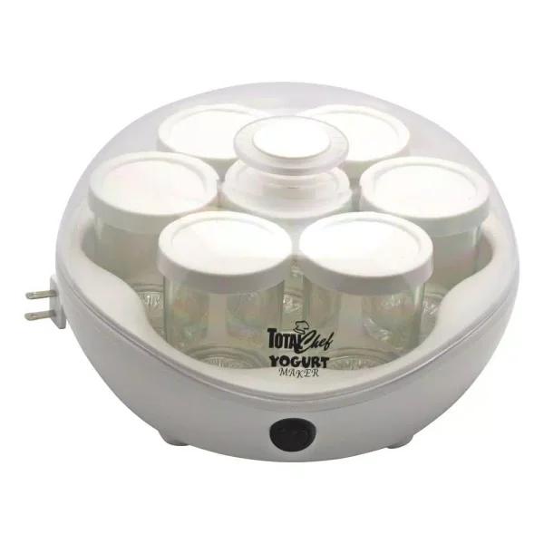 Total Chef 42 oz. Yogurt Maker with 7 Glass Containers, White