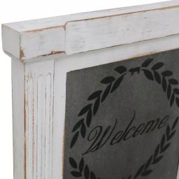 FirsTime & Co. FirsTime and Co. 34.5 in. x 16 in. Whitewash Wreath Chalkboard Memo Board, Farmhouse Style thumbnail 3