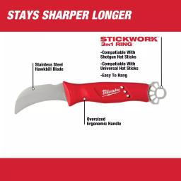 Milwaukee Lineman's Hawkbill Knife with STICKWORK 3-in-1 Ring thumbnail 2