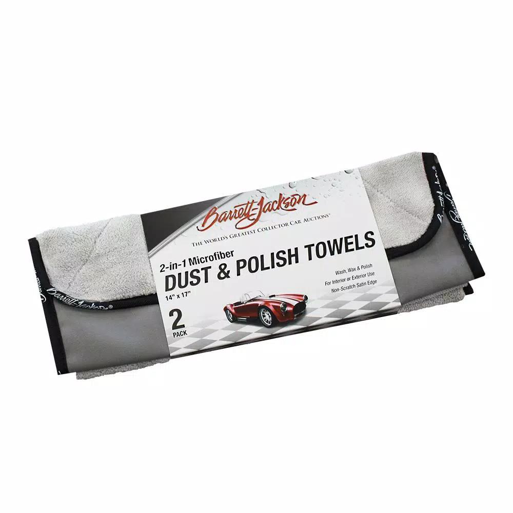 Barrett-Jackson Car Wax and Polish Kit with Applicators, Detailing Towels, and Wash Mitt