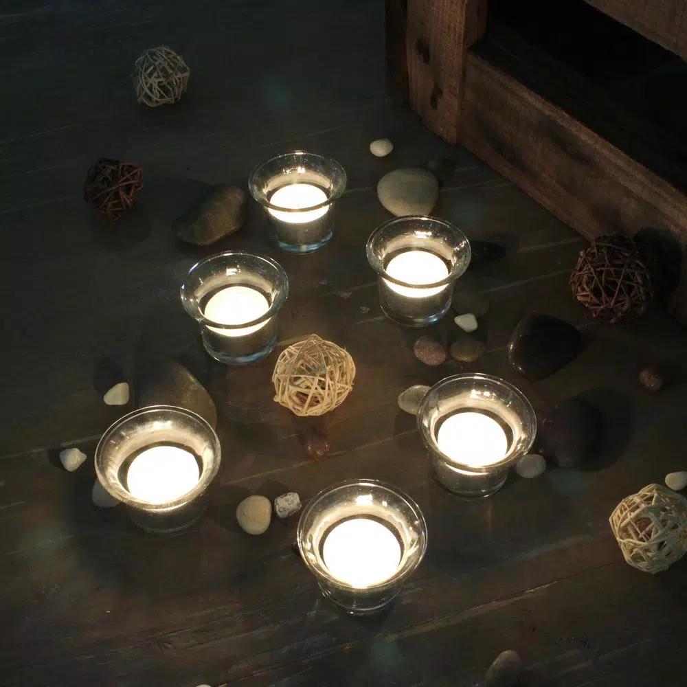 Stonebriar Collection Stonebriar Unscented White Paraffin Tealight Candles, 50 Count, 8-Hour Burn Time