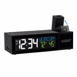 La Crosse Technology Pop-Up Projection Alarm Clock with USB Charging Port, Temperature and Humidity Display, Black thumbnail 6