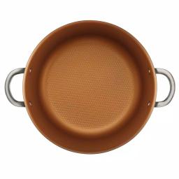 Ayesha Curry Ayesha Home Collection 7.5 Qt. Hard-Anodized Aluminum Nonstick Stock Pot with Glass Lid, Charcoal Gray thumbnail 2