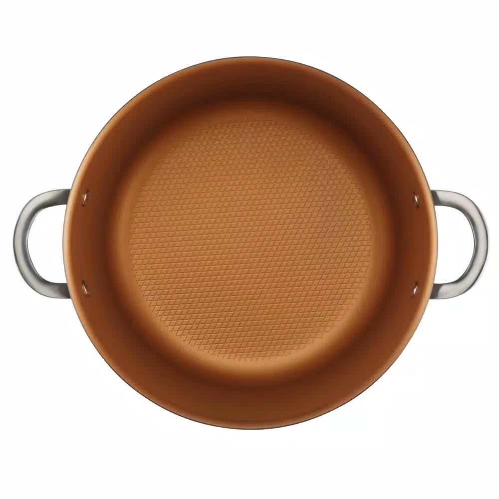 Ayesha Curry Ayesha Home Collection 7.5 Qt. Hard-Anodized Aluminum Nonstick Stock Pot with Glass Lid, Charcoal Gray