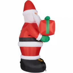 Fraser Hill Farm 10 ft. Santa Claus with Gift Bag Christmas Inflatable with White Lights thumbnail 10