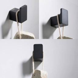 KRAUS Stelios Matte Black Solid Brass Robe and Towel Hook thumbnail 4
