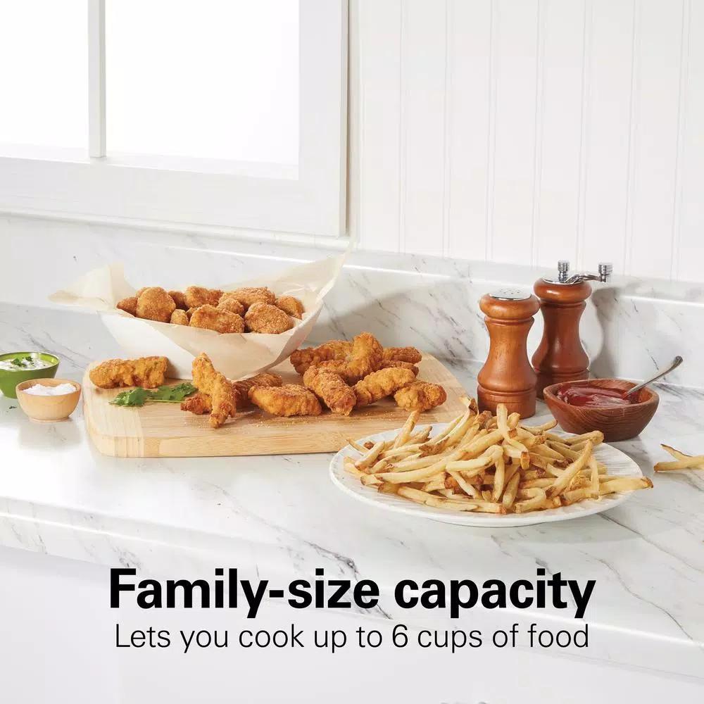 Hamilton Beach 2 Qt. Stainless Steel Deep Fryer with Adjustable Thermostat, 1500W