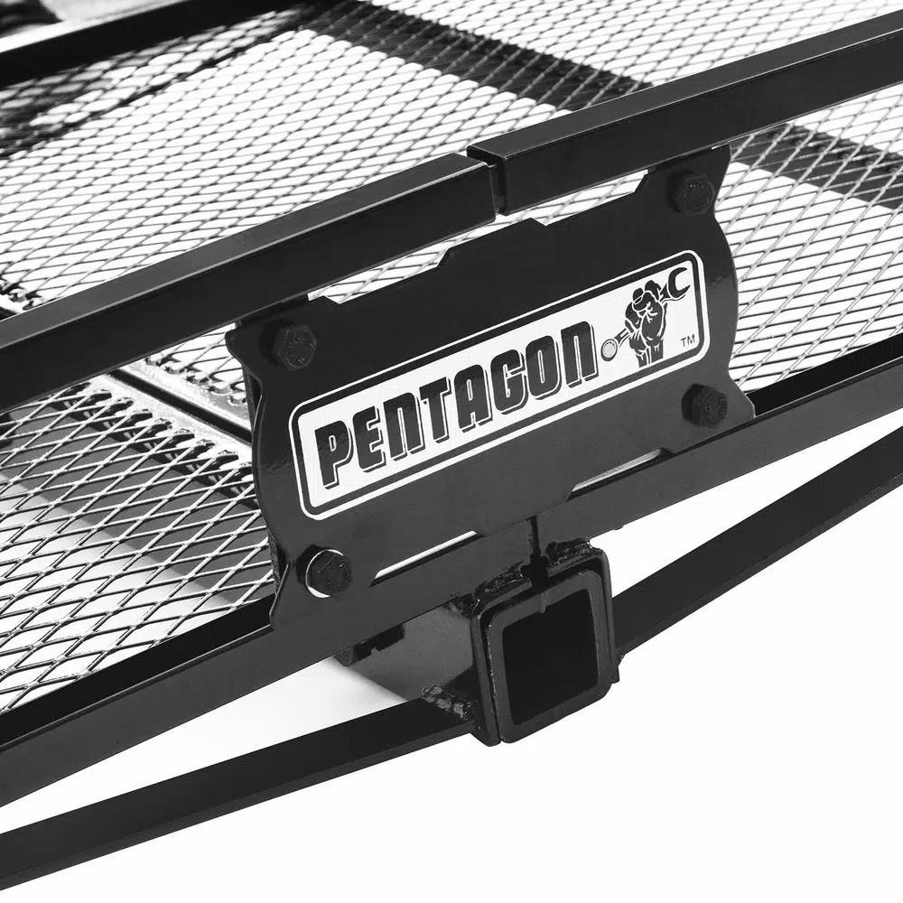 Pentagon Tools 500 lbs. Capacity Trailer Hitch Hauler Rack for SUVs and Trucks