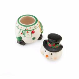 Pfaltzgraff Winterberry 2-Piece Snowman Cookie Jar thumbnail 2