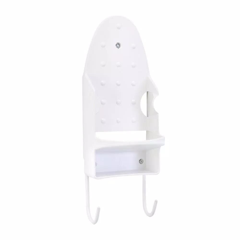 Woolite Wall Mount Iron and Ironing Board Organizer, Heat Resistant, White