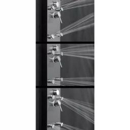 AKDY 65 in. 8-Jet Shower Panel System, Space Gray Brushed Stainless Steel with Rainfall, Waterfall & Wand thumbnail 5