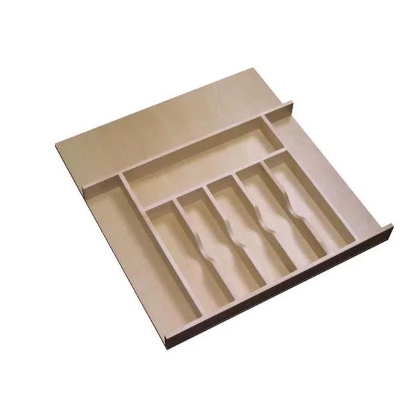 Rev-A-Shelf Wood Cutlery Tray Insert, Maple Hardwood Drawer Organizer, 20.62 in. W x 22 in. D
