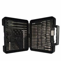 Blu-Mol 100-Piece Steel Drill Bit and Driver Set with Carbide Masonry and Black Oxide Bits thumbnail 1